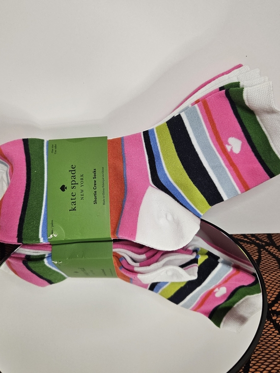 kate spade Accessories - NWT 3 Pair Kate Spade Women’s Shortie Crew Socks Sz 4-10